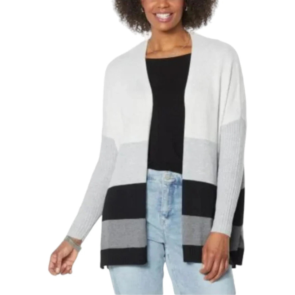 Skinnygirl Sundazed Mouj Sweater Cardigan Black Combo - Regular